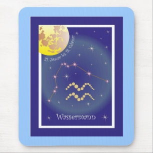 Wassermann 21. Januar bis 18. Februar Mauspad Mouse Mat