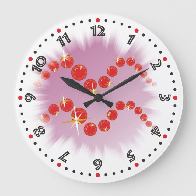 Wassermann 21. Januar bis 18. Februar Uhr Large Clock (Front)