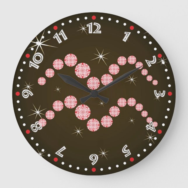 Wassermann 21. Januar bis 18. Februar Uhr Large Clock (Front)