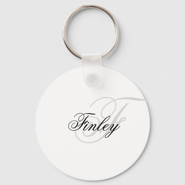 Wassermarke Minimalist Monogram Script Key Ring (Front)