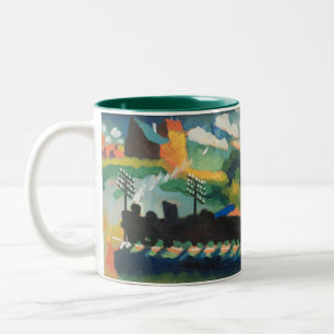 Wassily Kandins Murnau View With Railway & Castle Two-Tone Coffee Mug