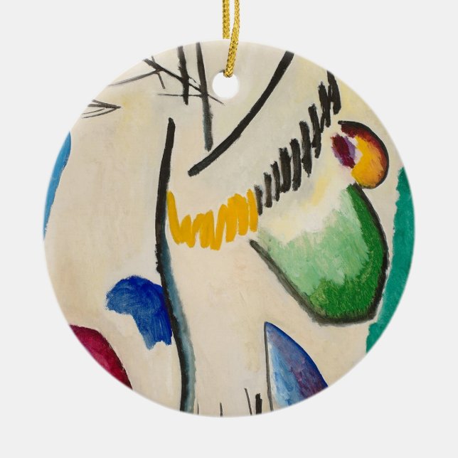 Wassily Kandinsky Abstract Artwork Ceramic Tree Decoration (Front)