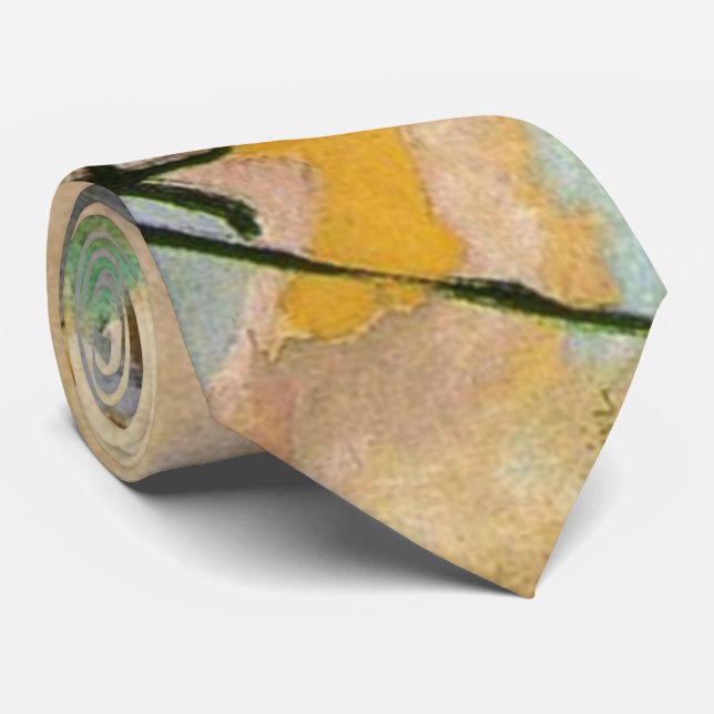 Wassily Kandinsky Black Spot Abstract Painting Tie (Rolled)