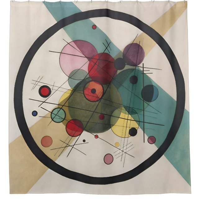 Wassily Kandinsky Circles In A Circle Shower Curtain (Front)