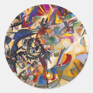 Wassily Kandinsky - Composition 7 Abstract Art Classic Round Sticker