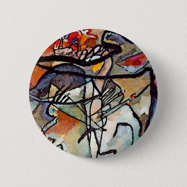 Wassily Kandinsky - Composition Five Abstract Art 6 Cm Round Badge (Front)