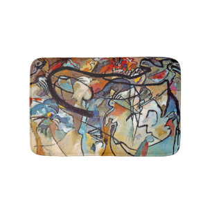 Wassily Kandinsky - Composition Five Abstract Art Bath Mat