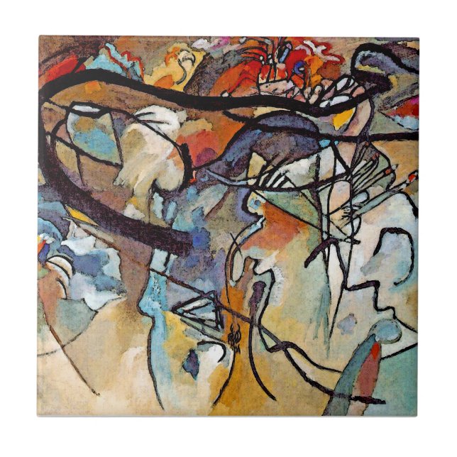 Wassily Kandinsky - Composition Five Abstract Art Tile (Front)