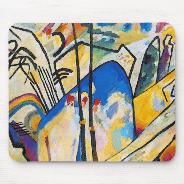 Wassily Kandinsky Composition Four - Abstract Art Mouse Mat (Front)