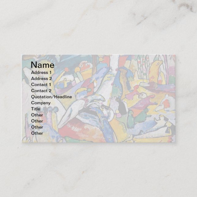 Wassily Kandinsky - Composition II Abstract Art Business Card (Front)