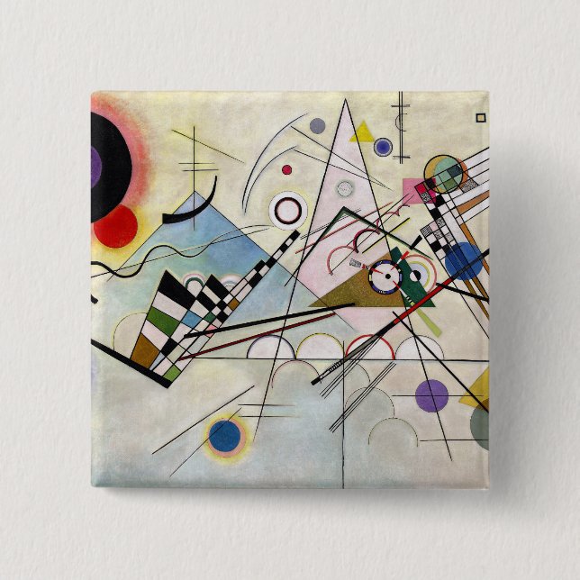 WASSILY KANDINSKY - Composition VIII 1923 15 Cm Square Badge (Front)