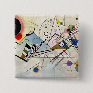 WASSILY KANDINSKY - Composition VIII 1923 15 Cm Square Badge