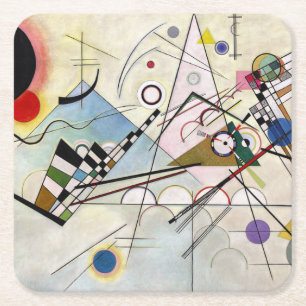 WASSILY KANDINSKY - Composition VIII 1923 Square Paper Coaster