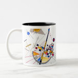 Wassily Kandinsky Delicate Tension Two-Tone Coffee Mug<br><div class="desc">Delicate Tension painted by Wassily Kandinsky in 1923.</div>