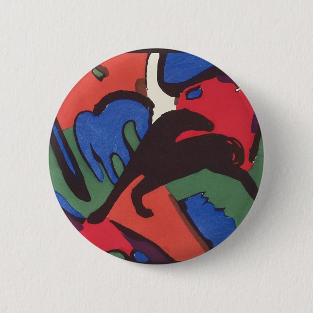 Wassily Kandinsky Franz Marc Blue Rider Painting 6 Cm Round Badge (Front)