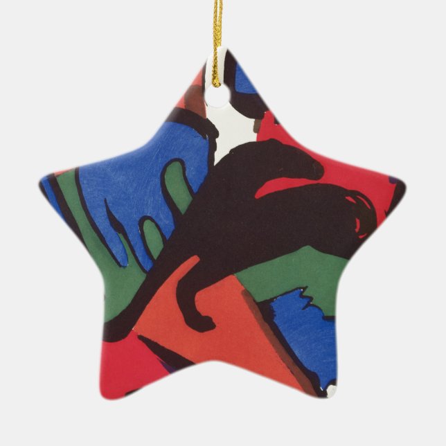 Wassily Kandinsky Franz Marc Blue Rider Painting Ceramic Tree Decoration (Front)