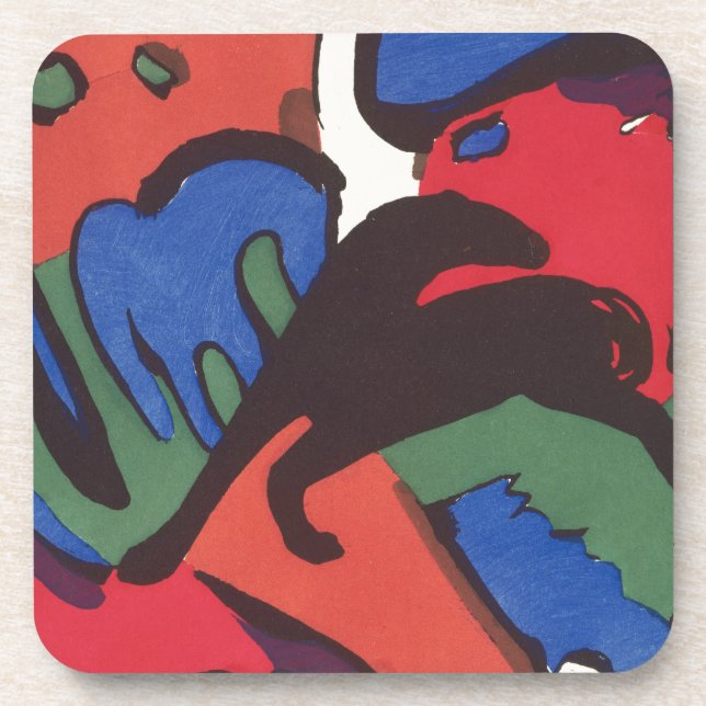 Wassily Kandinsky Franz Marc Blue Rider Painting Coaster (Front)