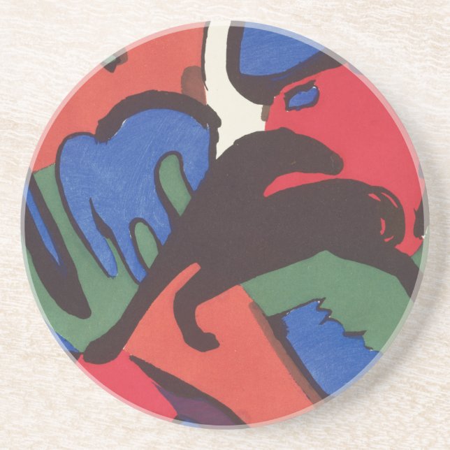 Wassily Kandinsky Franz Marc Blue Rider Painting Coaster (Front)