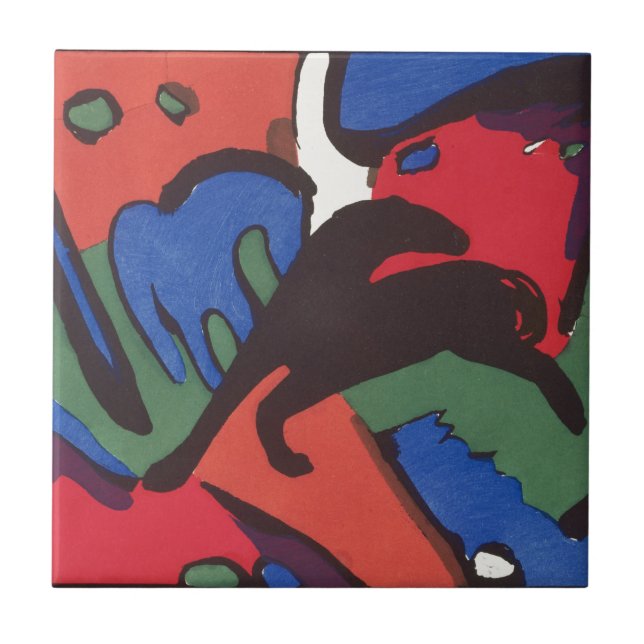 Wassily Kandinsky Franz Marc Blue Rider Painting Tile (Front)