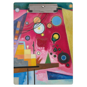 Wassily Kandinsky Heavy Red 1924 Abstract Art Clipboard