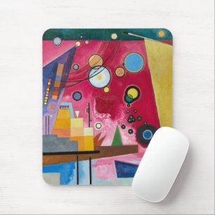 Wassily Kandinsky Heavy Red 1924 Abstract Art Mouse Mat