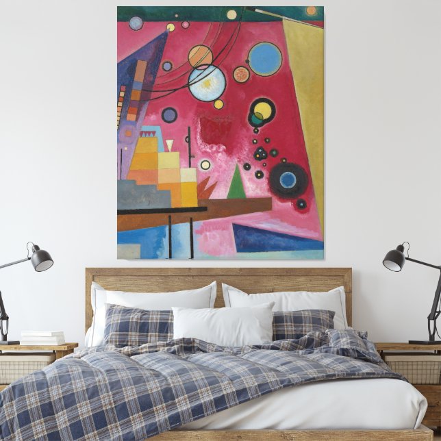 Wassily Kandinsky - Heavy Red  Canvas Print (Insitu(Bedroom))