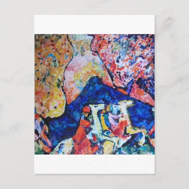 Wassily Kandinsky horse rider blue mountains Postcard (Front)