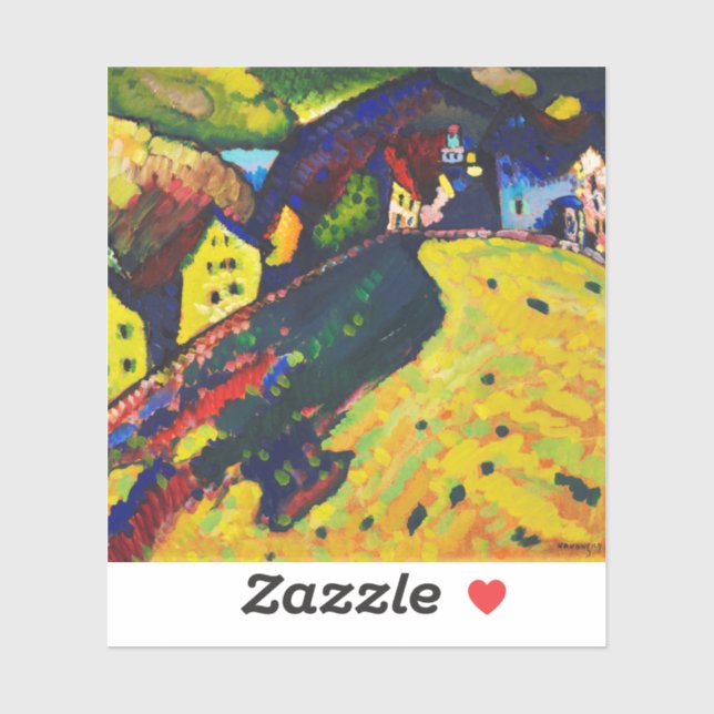 Wassily Kandinsky. Houses at Murnau. Expressionism (Sheet)