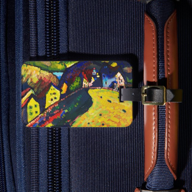 Wassily Kandinsky Houses at Murnau. Expressionism Luggage Tag (Front Insitu 4)
