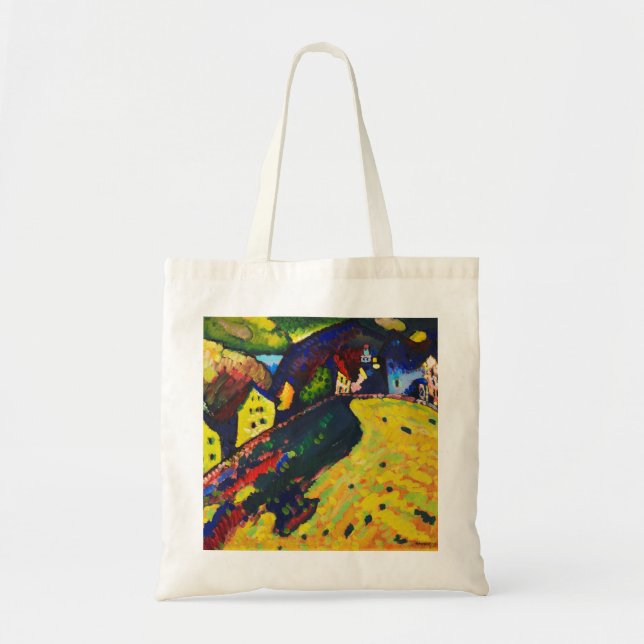 Wassily Kandinsky Houses at Murnau. Expressionism Tote Bag (Front)