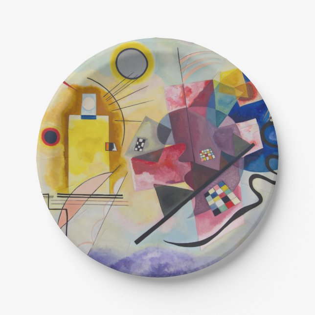 WASSILY KANDINSKY - Jaune Rouge Bleu Paper Plate (Front)