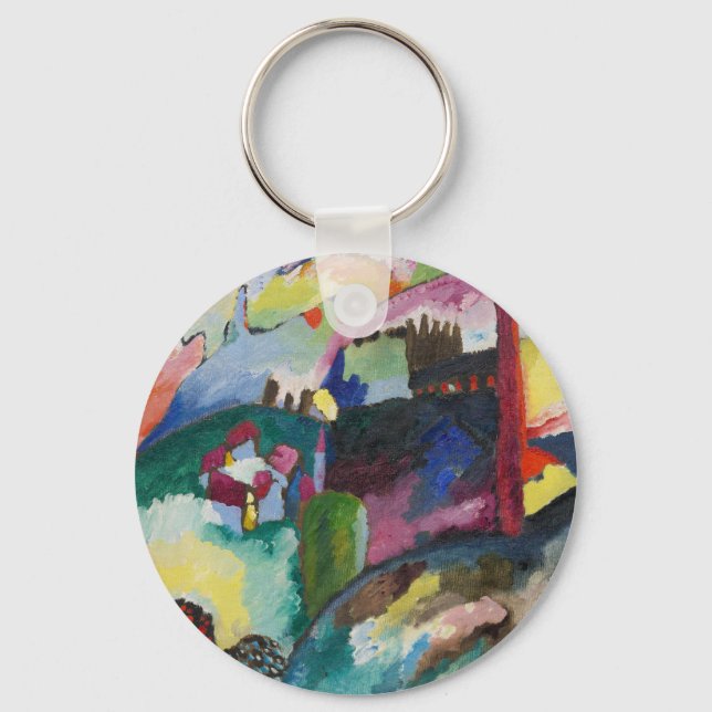 Wassily Kandinsky Landscape with Factory Chimney Key Ring (Front)