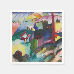 Wassily Kandinsky Landscape with Factory Chimney Napkin