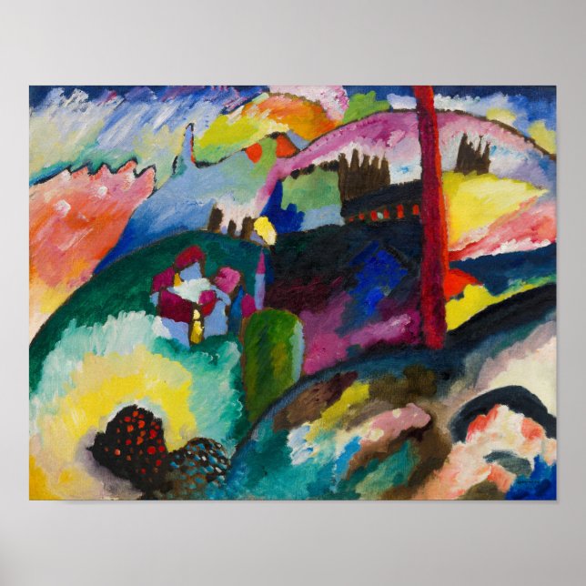 Wassily Kandinsky: Landscape with Factory Chimney Poster (Front)