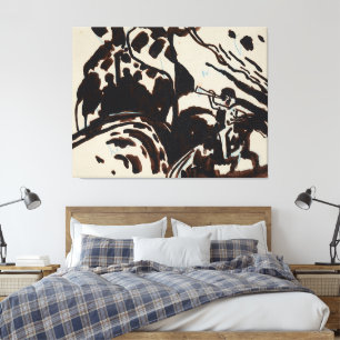 Wassily Kandinsky - Landscape with Trumpet-Playing Canvas Print