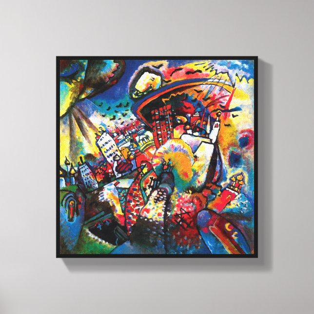 Wassily Kandinsky - Moscow Cityscape Abstract Art Canvas Print (Front)
