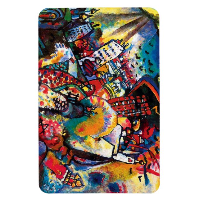 Wassily Kandinsky - Moscow Cityscape Abstract Art Magnet (Vertical)