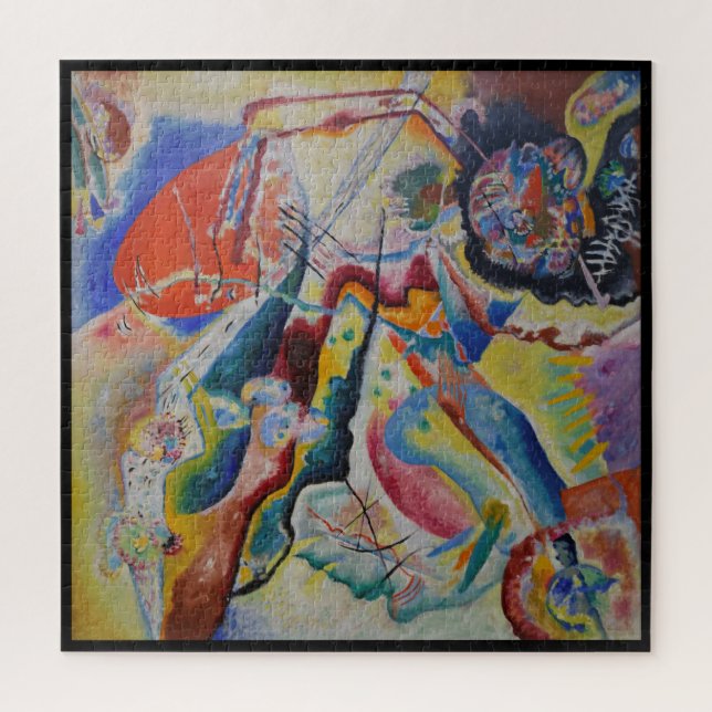 Wassily Kandinsky, Painting with a Red Stain Jigsaw Puzzle (Vertical)