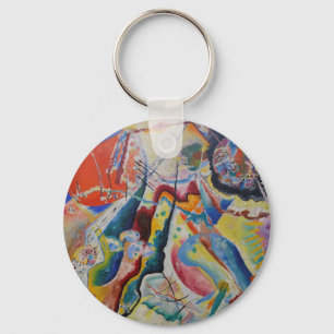 Wassily Kandinsky Red stain Classic Abstract Art Key Ring
