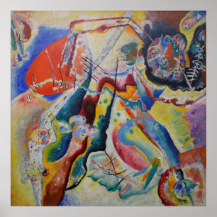 Wassily Kandinsky Red stain Classic Abstract Art Poster