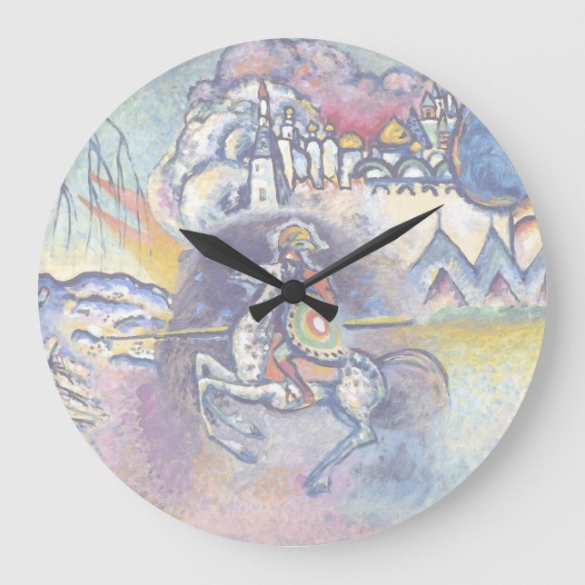 Wassily Kandinsky - Saint George & The Horsemen Large Clock (Front)