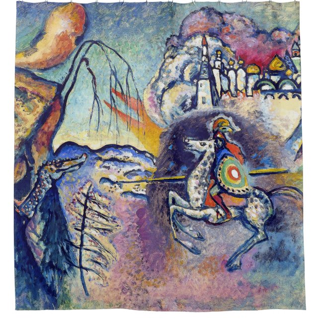 Wassily Kandinsky - Saint George & The Horsemen Shower Curtain (Front)