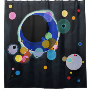 Wassily Kandinsky, Several Circles Shower Curtain