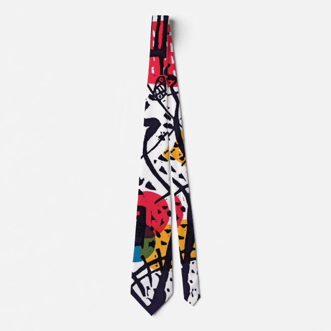 Wassily Kandinsky - Small Worlds V Abstract Art Tie (Front)