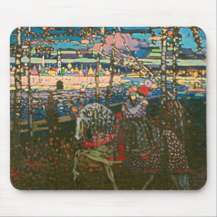 Wassily Kandinsky The Riding Couple Russian Art Mouse Mat