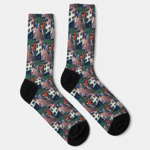Wassily Kandinsky The Vibrant Cityscape Classic Socks