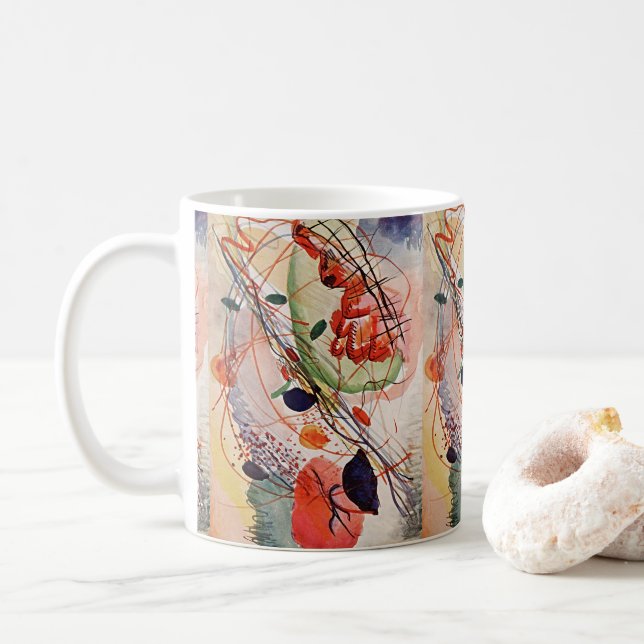 Wassily Kandinsky's Aquarell Serenity Coffee Mug (With Donut)