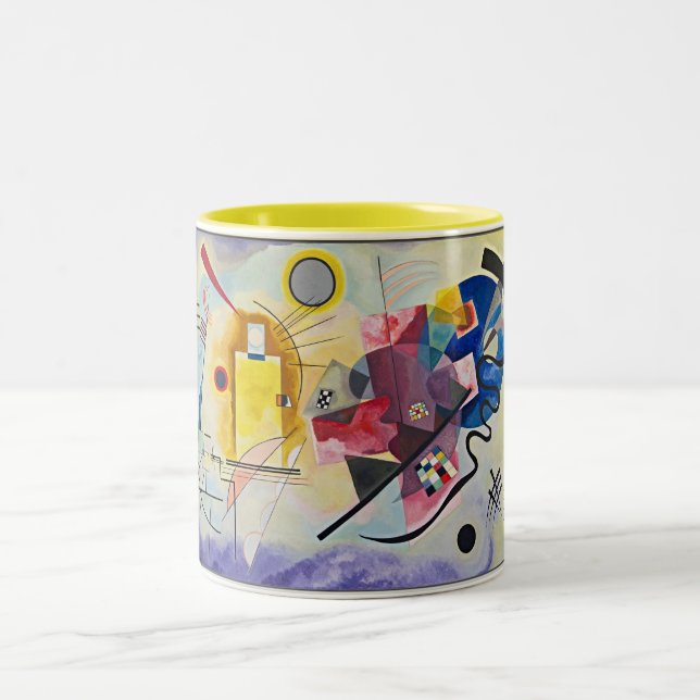 Wassily Kandinsky's Jaune Rouge Bleu Two-Tone Coffee Mug (Center)
