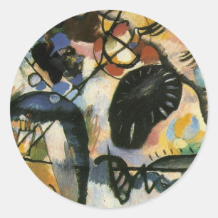 Wassily Kandinsky's painting, Black Spot, Classic Round Sticker