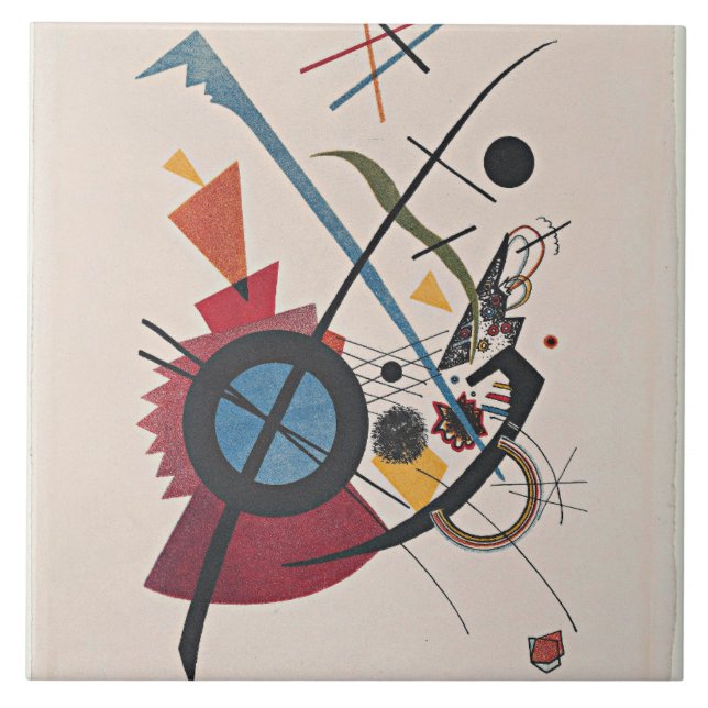 Wassily Kandinsky's painting, Violett. Tile (Front)
